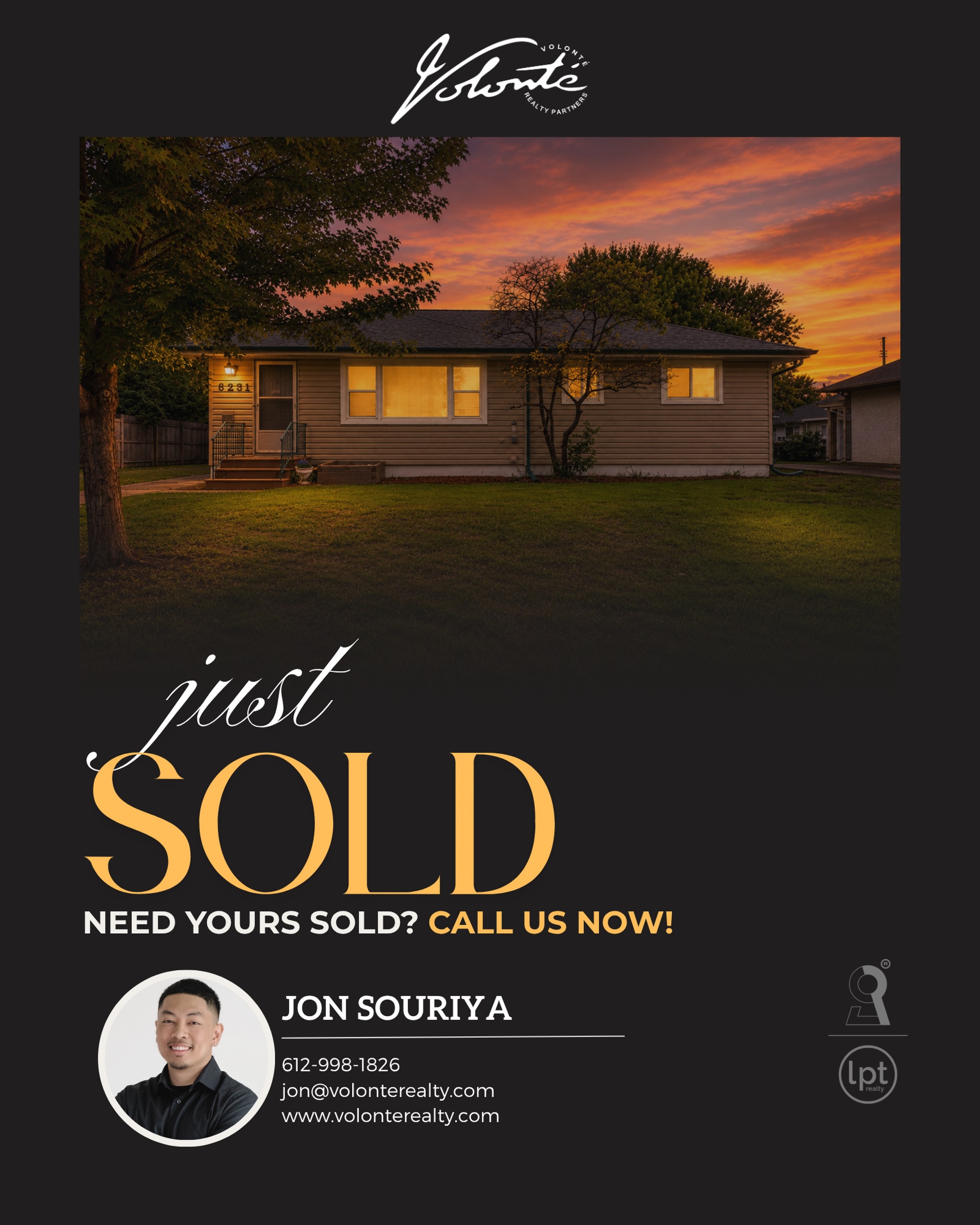 Jon Souriya’s recently sold home announcement